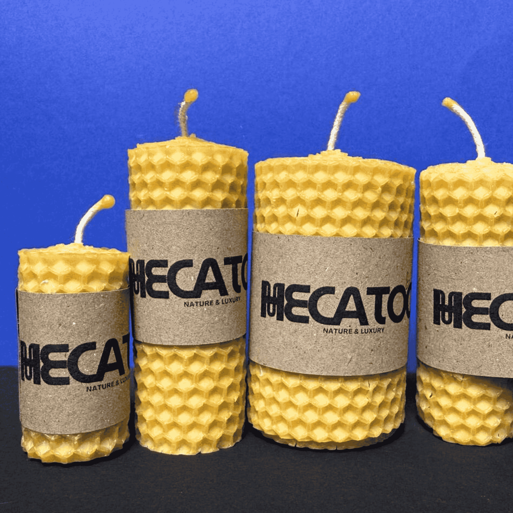 Set středně velkých přírodních svíček