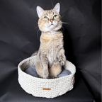 Luxusní na míru ručně háčkovaný pelíšek s polštářkem