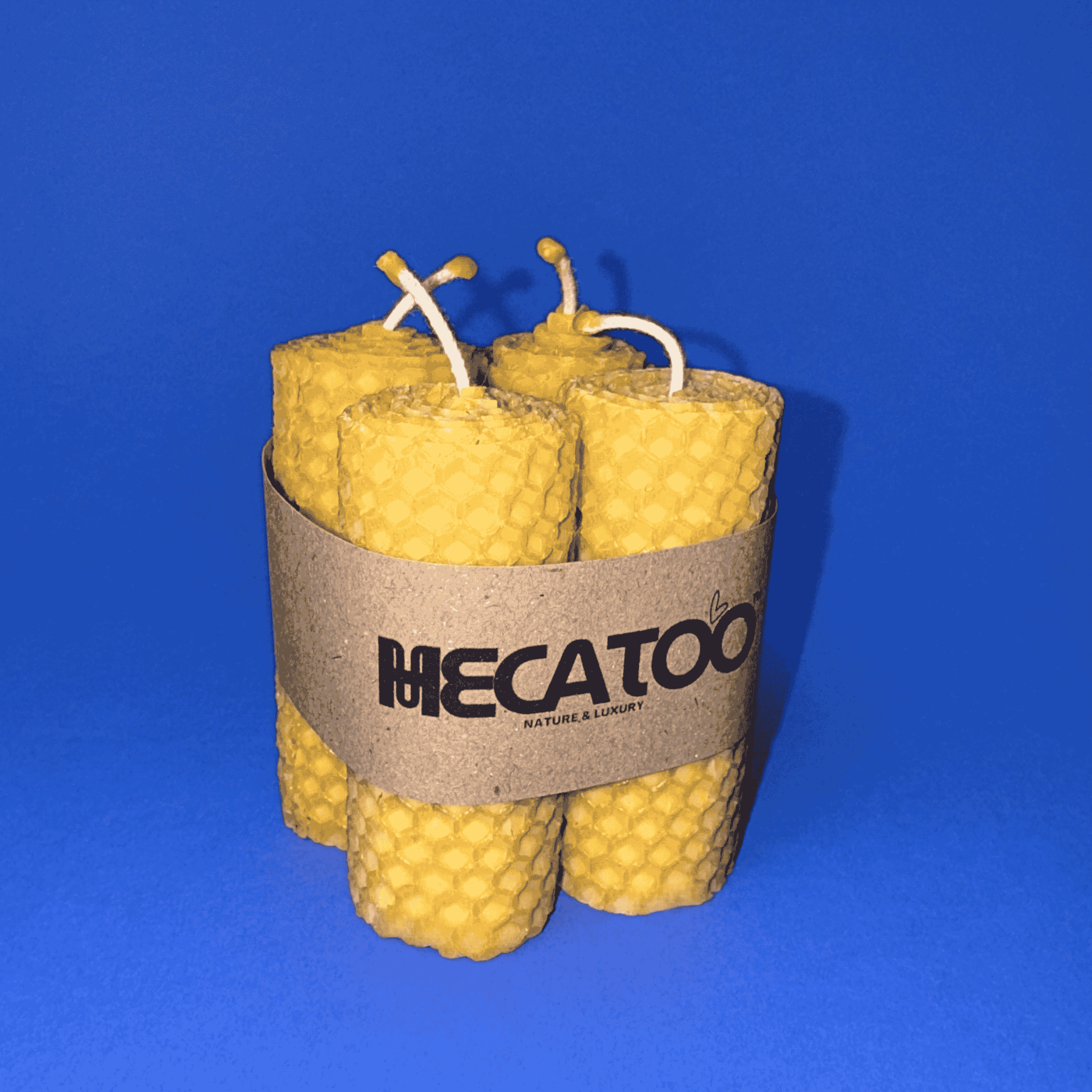 Set středně velkých přírodních svíček