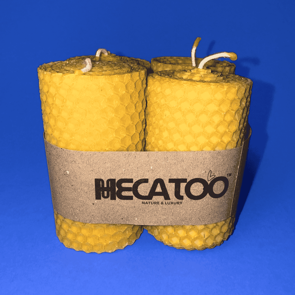 Set velkých přírodních svíček