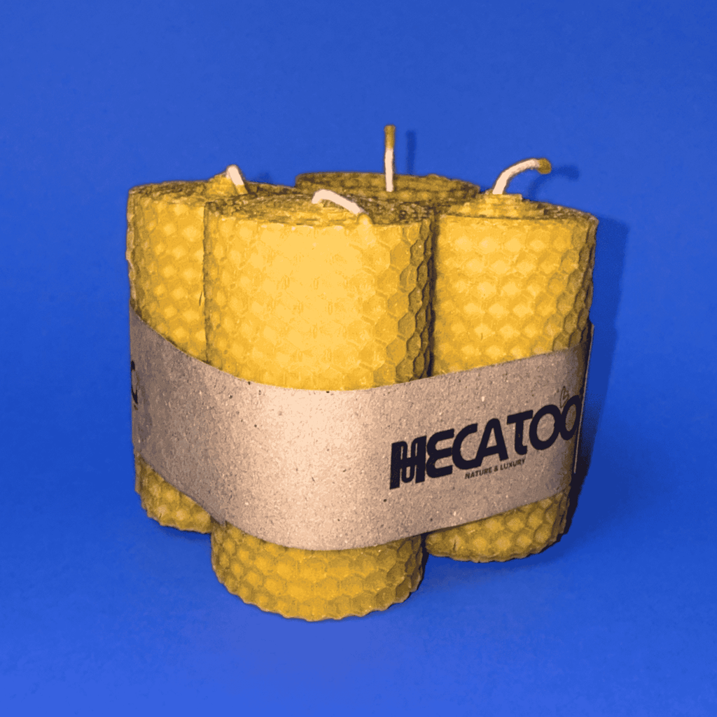 Set velkých přírodních svíček