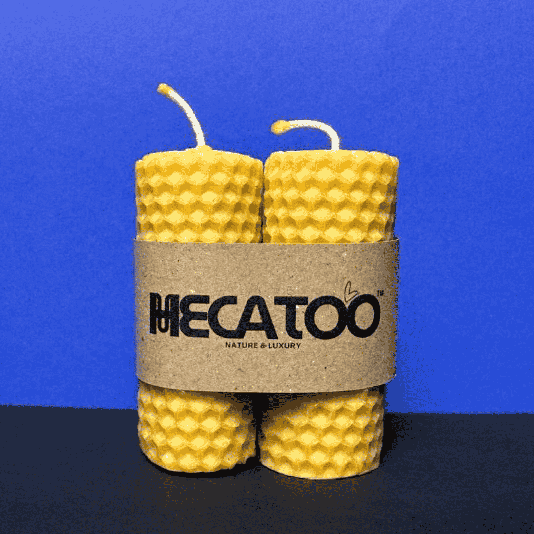 Středně velká přírodní svíčka (2 ks)